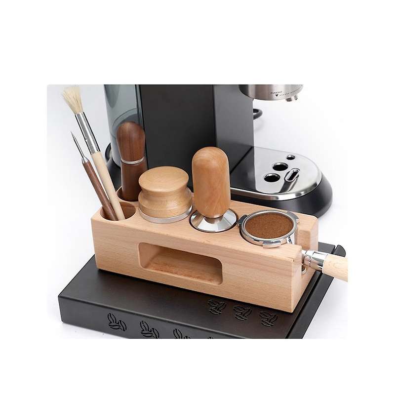 51/54mm Coffee Tamper Holder Wooden Filling Support Base Espresso Tamper Mat Station Filter Stands