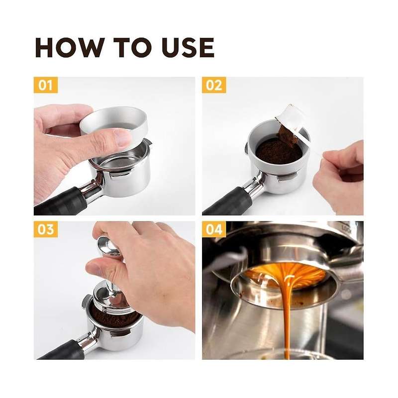 51 Mm Bottomless Espresso Coffee Portafilter ,magnetic Espresso Funnel for Portafilter 51 Mm Dosing