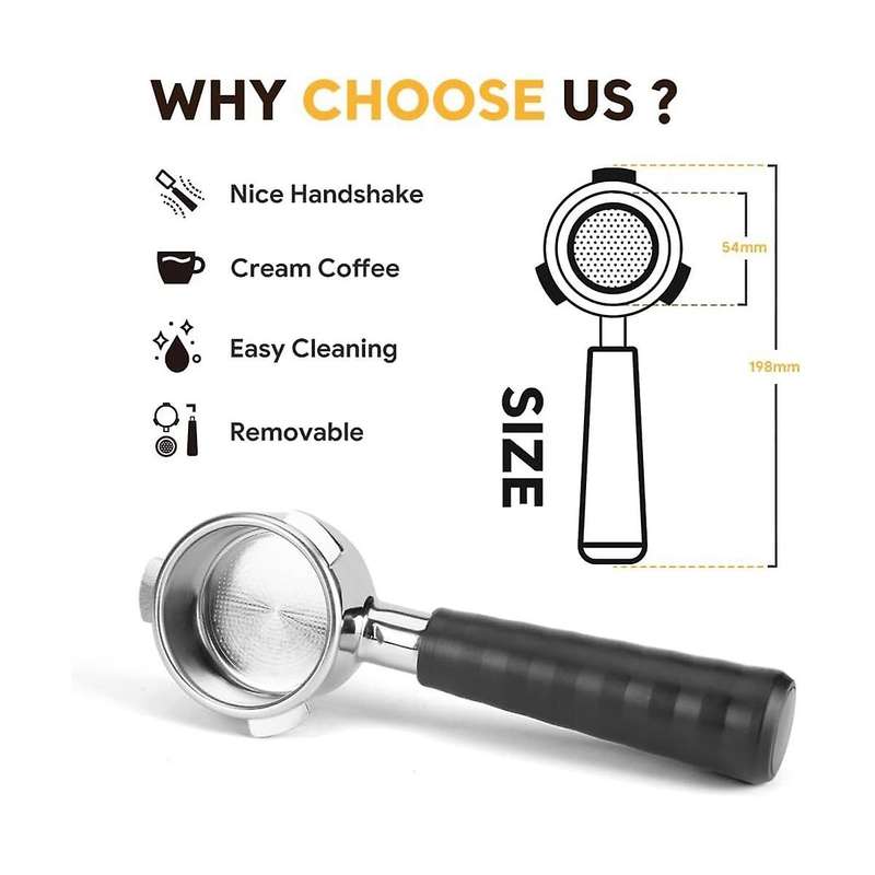 51 Mm Bottomless Espresso Coffee Portafilter ,magnetic Espresso Funnel for Portafilter 51 Mm Dosing