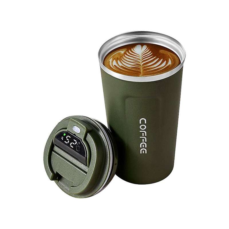 510Ml Smart Thermo Bottle for Coffee LED Temperature Display Thermal Mug Insulated Tumbler Coffee Cu