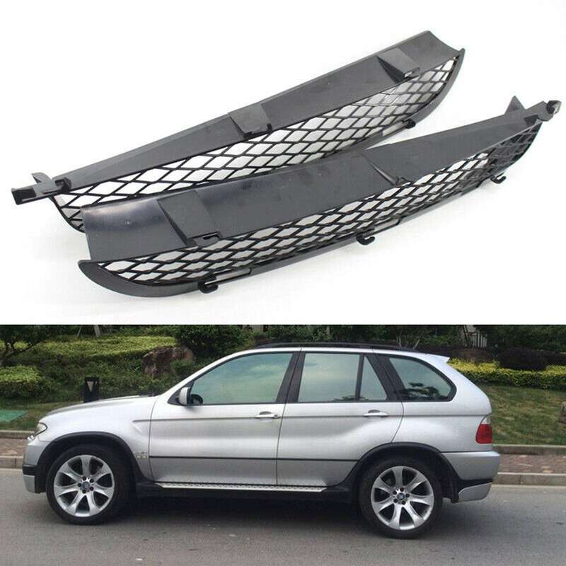 51117116397/51117116398 Left+Right Side 1 Pair Front Lower Bumper Grille Replacement for - X5 E53 04