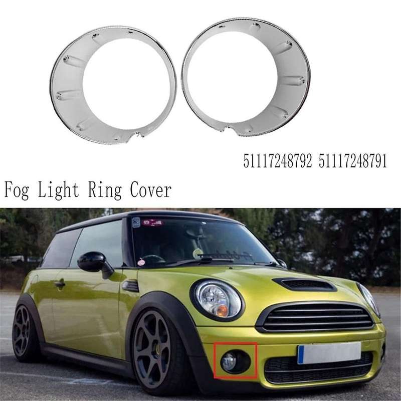 51117248792 Right Front Bumper Fog Light Ring Cover for MINI R56 2009-2013 Fog Light Frame