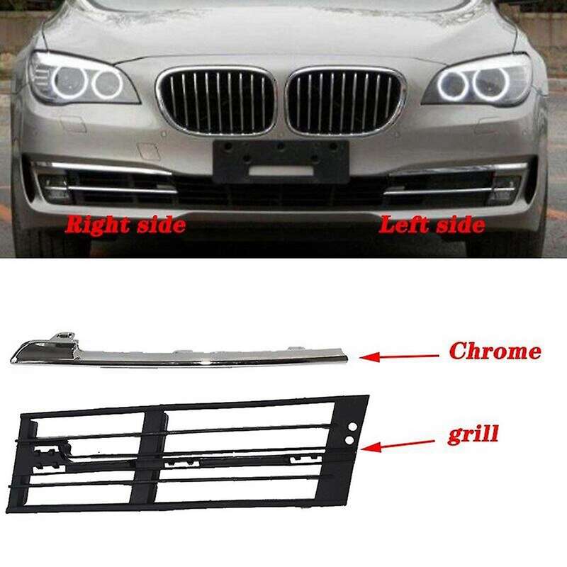 51117295275 Left Front Lower Bumper Fog Light Grilles Trim for 7 Series F01 F02 2011-2015 Fog Lamp C
