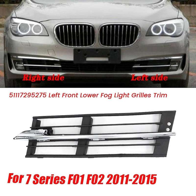 51117295275 Left Front Lower Bumper Fog Light Grilles Trim for 7 Series F01 F02 2011-2015 Fog Lamp C