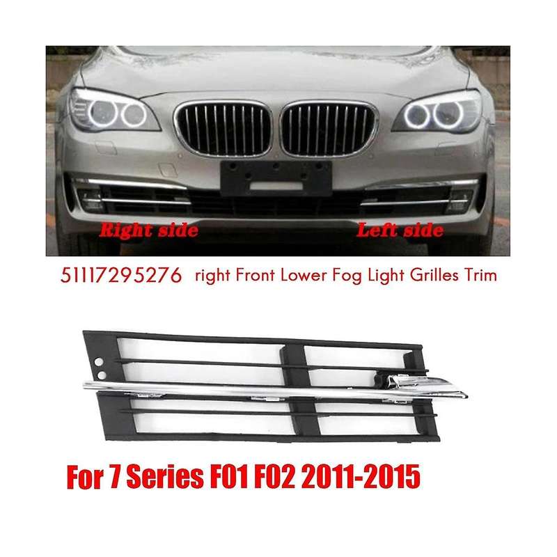 51117295276 Right Front Lower Bumper Fog Light Grilles Trim for 7 Series F01 F02 2011-2015 Fog Lamp