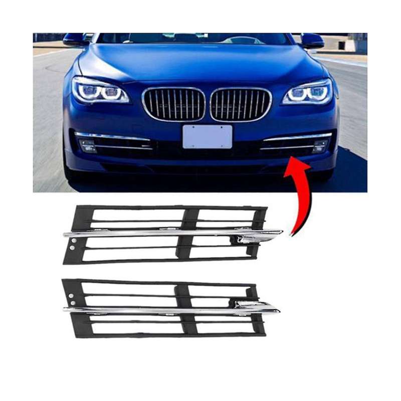 51117295276 Right Front Lower Bumper Fog Light Grilles Trim for 7 Series F01 F02 2011-2015 Fog Lamp