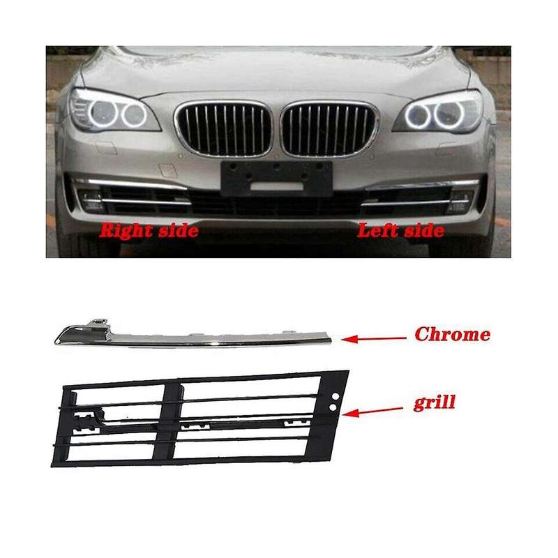 51117295276 Right Front Lower Bumper Fog Light Grilles Trim for 7 Series F01 F02 2011-2015 Fog Lamp