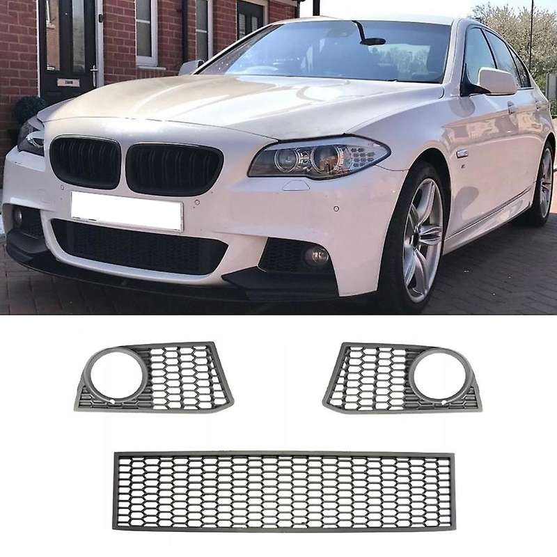 51117906197 Car Front Left Bumper Fog Light Cover Bezel Grille with Hole for 5 Series F10 F11 M Sty
