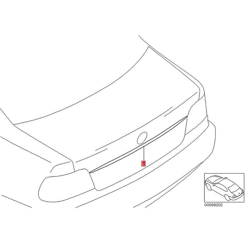 51137051529 Car Boot Handle Strip Bulb Holder for 5 Ser E39 525i 525it 528i 530i 540it 1996-2003
