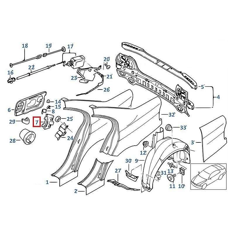 51171970450 Fuel Tank Gas Door Hinge Petrol Filler Flap for - 5 7 E38 E39 X5 E53 Phantom RR1 Phantom