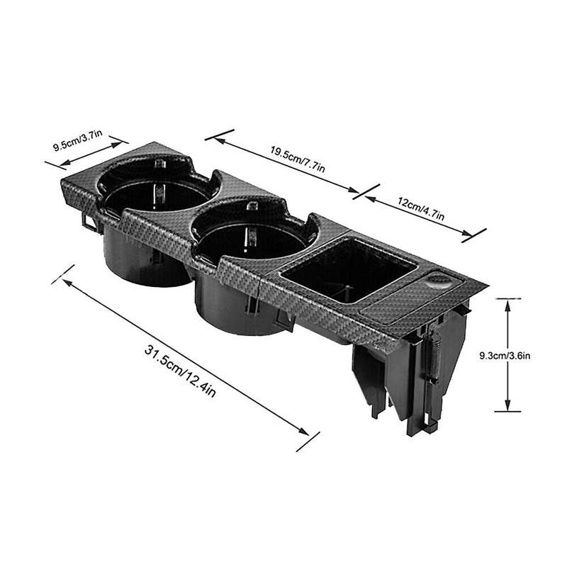 51168217953 for bmw 3 Series E46 318i 320i 98-06 Carbon Fiber Center Console Water Cup Holder Coin
