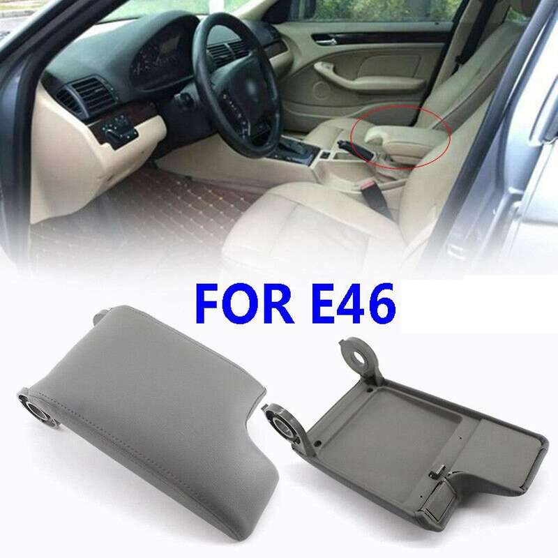 51168238230 Car Console Armrest Cover Replacement Kit for E46 1998-2006 LHD Grey