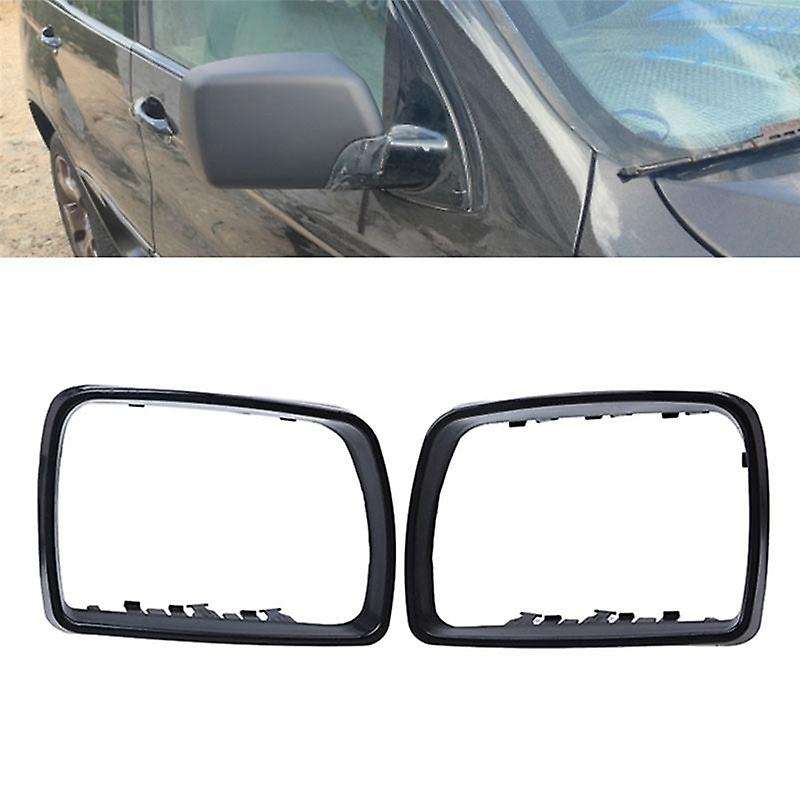 51168254904 Car Black Rearview Mirror Cover Shell Side Mirror Frame Replacement for E53 X5 2000-200