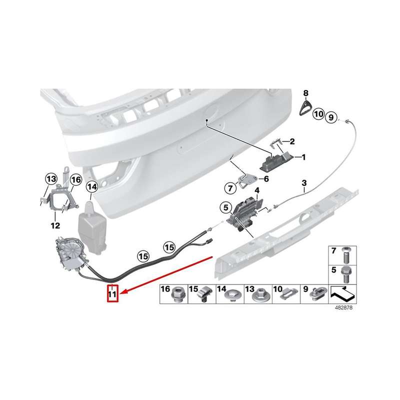 51247269516 Car Door Lock Actuator Rear Boot Lid for 3 4 Series F34 F31 F36 Motor