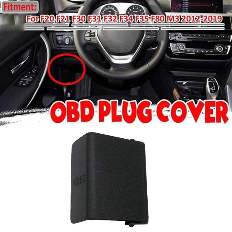 51437272619 LHD Car Interior OBD Plug Cover Trim Black for 3 Series F30 2014-2019 1 Series F20 2010-