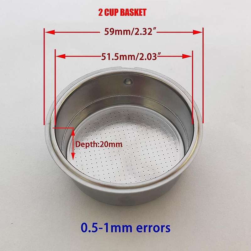 51mm Bottomless Coffee Reusable Filters Portafilter for Homix Holder 60mm 15-20bar for Espresso Cof