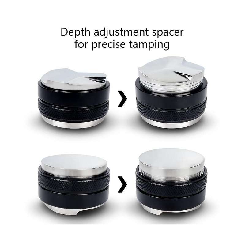51mm 304 Stainless Steel 3 Angled Slopes and Flat Base Double Head Coffee Powder Tamper Espresso Po