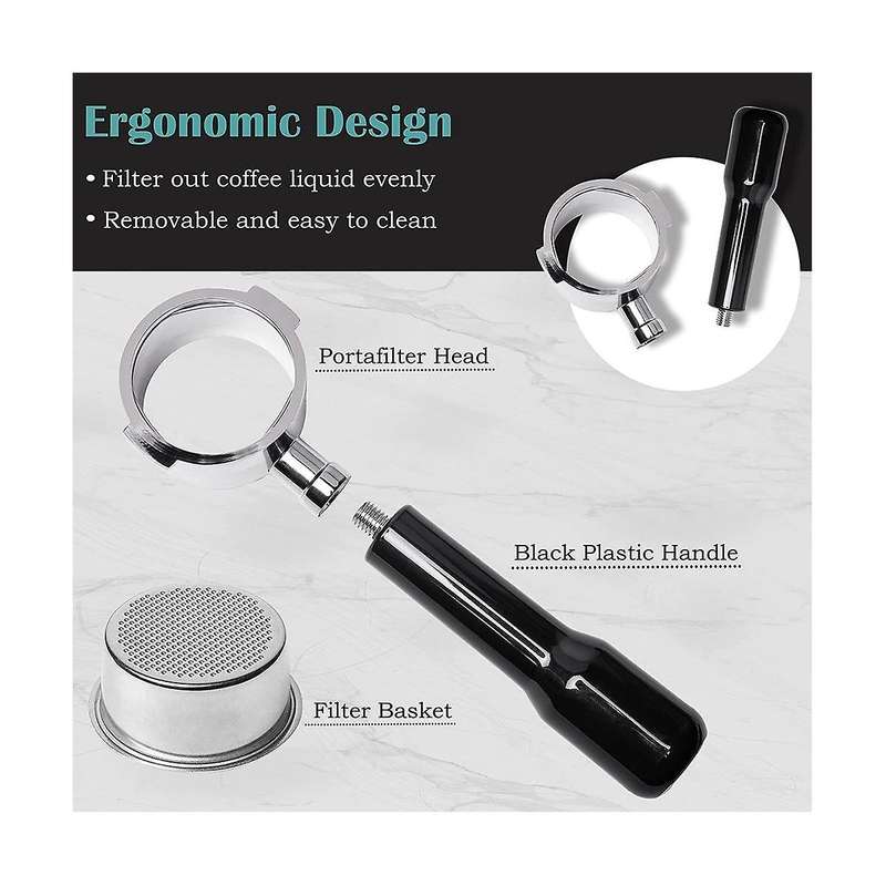 51mm Bottomless Portafilter 2 Ears for Ecp3420/ec155/bco430/ec260, Espresso Portafilter
