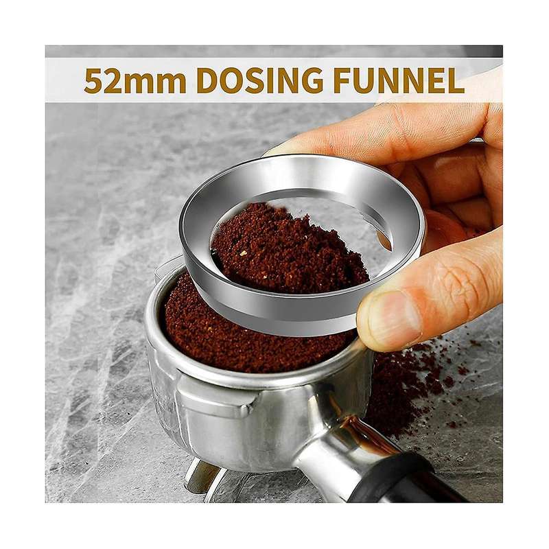 51mm Coffee Tamper and Espresso Distributor,51mm Stainless Steel Espresso Dosing Funnel Set,dual He