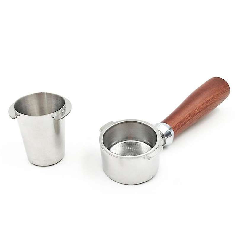 51Mm Coffee Bottomless Portafilter,Dosing Cup Coffee Sniffing Mug Filter Basket Barista Tools Espres