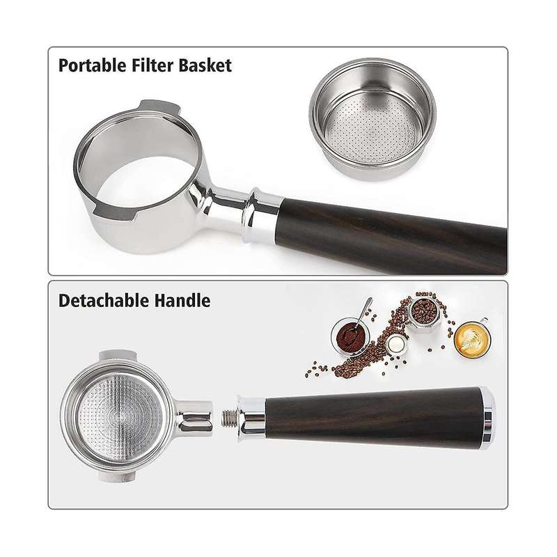 51mm Portafilter for Ecp3420/ec155/bco430/ec260, 51mm Bottomless Portafilter 2 Ears Handle