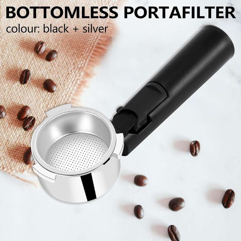 51mm Stainless Steel Bottomless Coffee Portafilter for Coffee Maker Accessory