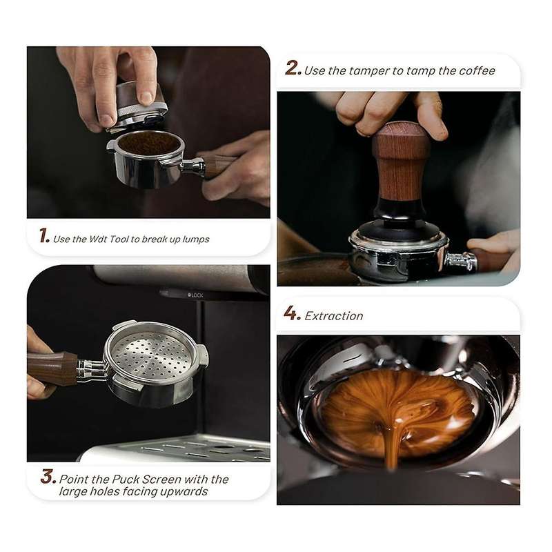 51mm Puck Screen, 0.8mm Thickness Espresso Puck Screen for Portafilter 51mm, Stainless Steel Espress