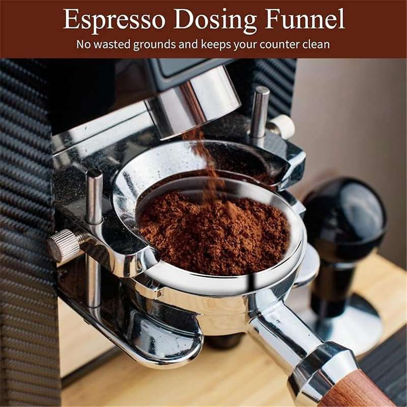 51mm Espresso Wdt Tool, Dosing Funnel and Screen Set, Espresso Accessories Kit Barista Set, Coffee N
