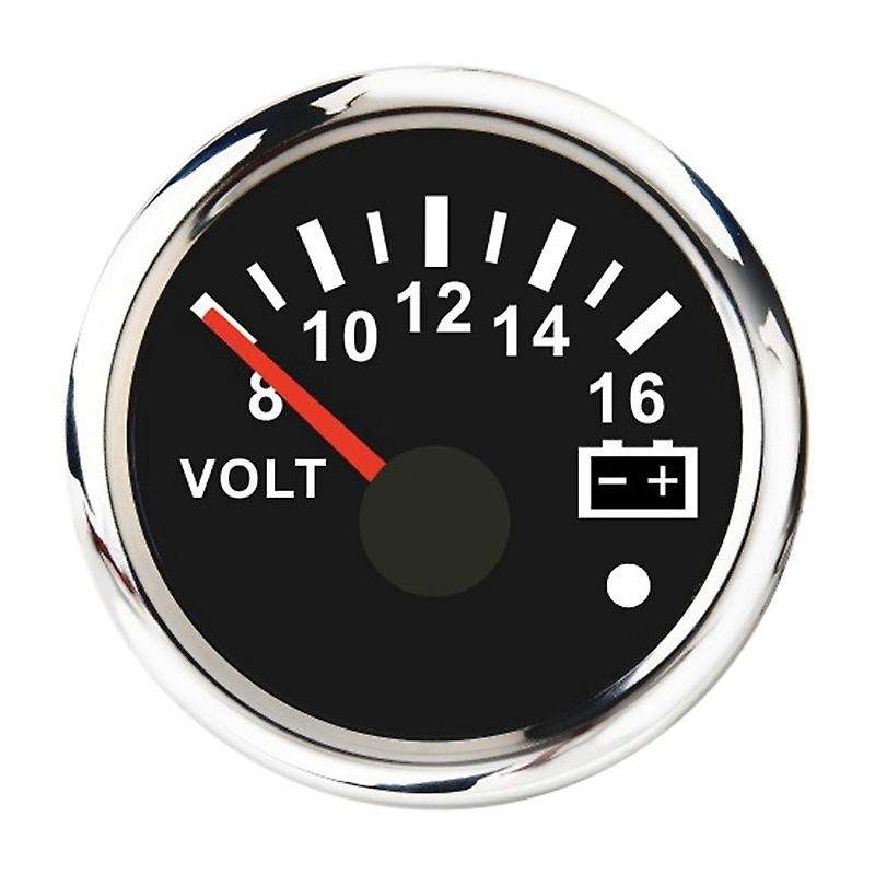 52 mm Voltmeter Volt Meter 8-16 Volt Voltage Gauge for Marine Yacht Waterproof Boat Car Gauges with
