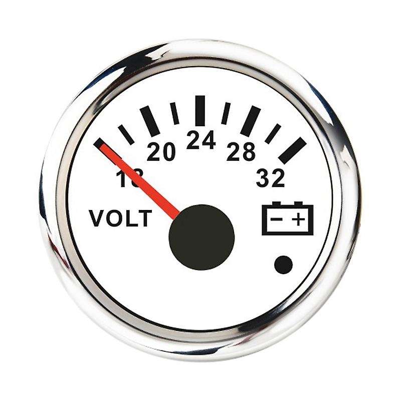 52 mm Voltmeter Volt Meter 18-32 Volt Voltage Gauge for Marine Yacht Waterproof Boat Car Gauges with