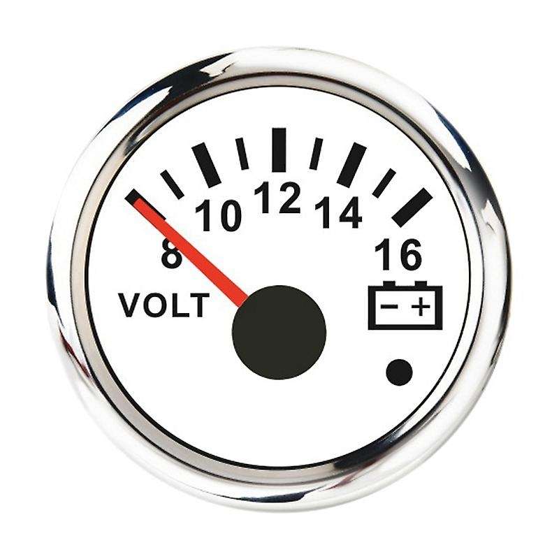 52 mm Voltmeter Volt Meter 8-16 Volt Voltage Gauge for Marine Yacht Waterproof Boat Car Gauges with
