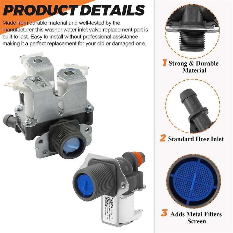 5221ER1003A 5220FR2006H Washer Water Inlet Valve Replacement for L-G Washing Machine