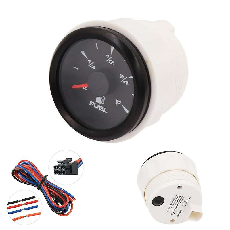 52MM Auto Fuel Level Gauge 0-190 Ohms 240-33Ohm Waterproof Fuel Level Indicator with 7 Color Backlig
