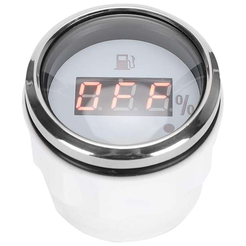 52mm Digital Fuel Level Gauge 0-190Ohm 240-33Ohm Universal Oil Tank Level Indicator Red Backlight wi