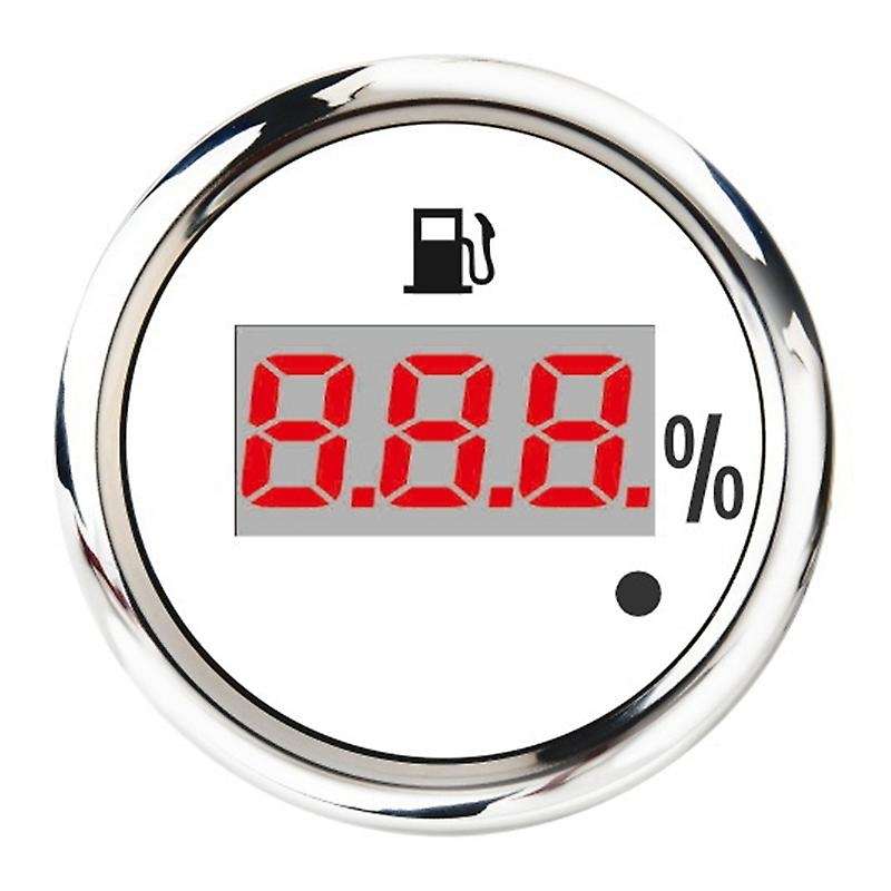 52mm Digital Fuel Level Gauge 0-190Ohm 240-33Ohm Universal Oil Tank Level Indicator Red Backlight wi