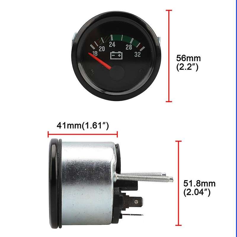 52MM Universal Car Modified Meter Pointer Type 18-32V Degrees Celsius VDO Voltmeter
