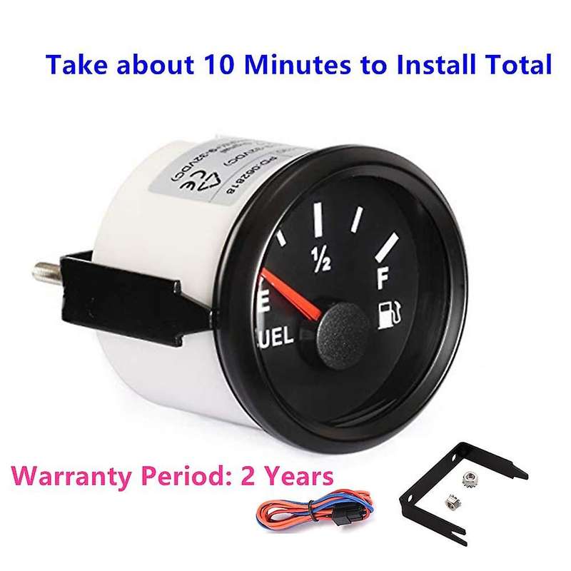 52Mm Fuel Gauge Marine Gas for with Backlight Fuel Level Gauge Fuel Level Gauge for Car Truck Boat V