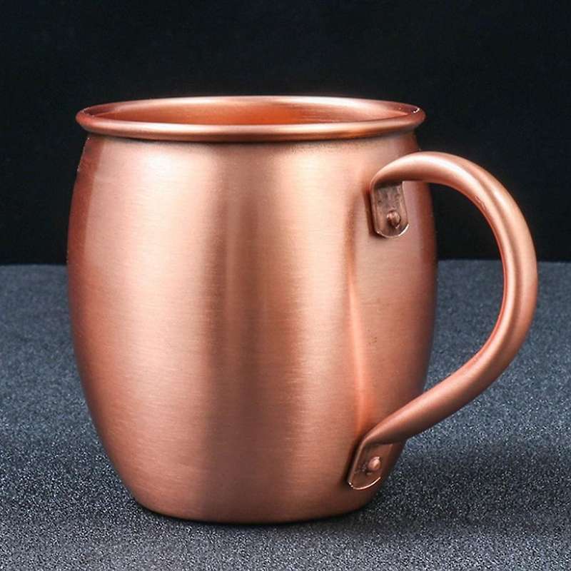 530ML 100% Pure Copper Mug Moscow Mule Mug Drum Cup Cocktail Cup Pure Copper Mug Restaurant Bar Cold