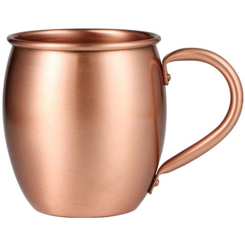 530ML 100% Pure Copper Mug Moscow Mule Mug Drum Cup Cocktail Cup Pure Copper Mug Restaurant Bar Cold