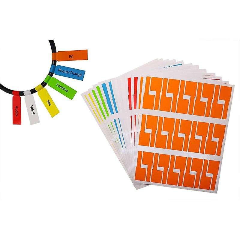 540Pcs/18 Sheets Cable Labels Tags Cable Markers Self Adhesive Cable Labels Waterproof Tear Resista