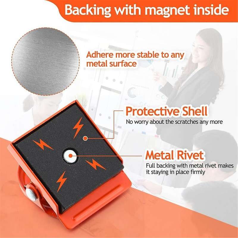 54 Pcs Refrigerator Magnets Clips Metal Heavy Duty Magnetic Clips Whiteboard Magnet Clip Locker Magn
