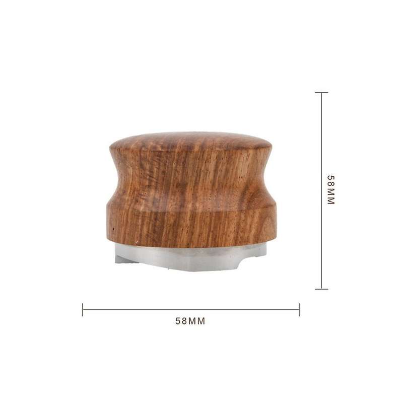 53mm Stainless Steel Coffee Cloth Powder Device Huanghuali Three-leaf Coffee Machine Non- Pressing