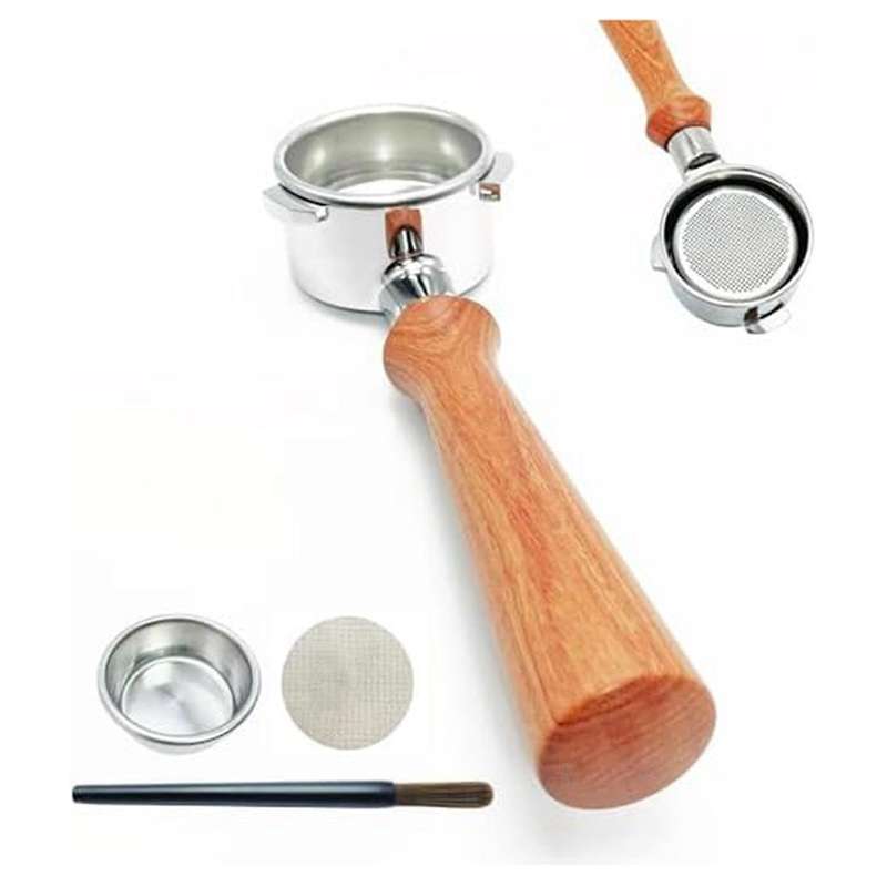 54mm Bottomless Portafilter 3 Ears, Espresso Machine Portafilter Replacement Handle for Barista Ergo