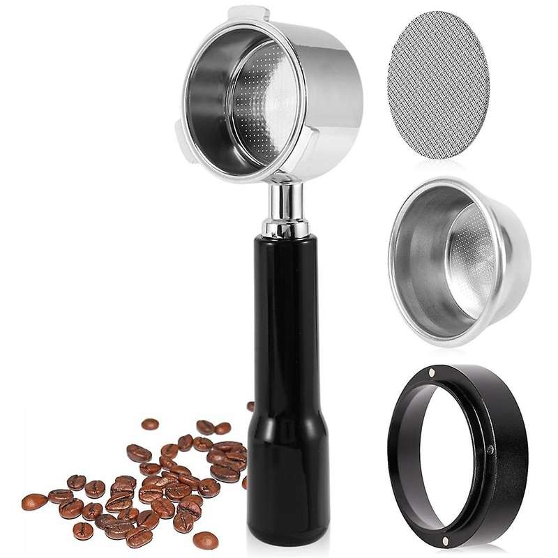 54mm Bottomless Portafilter - Complete Set with Dosing Funnel, Puck Screen, Basket for 54mm Espresso