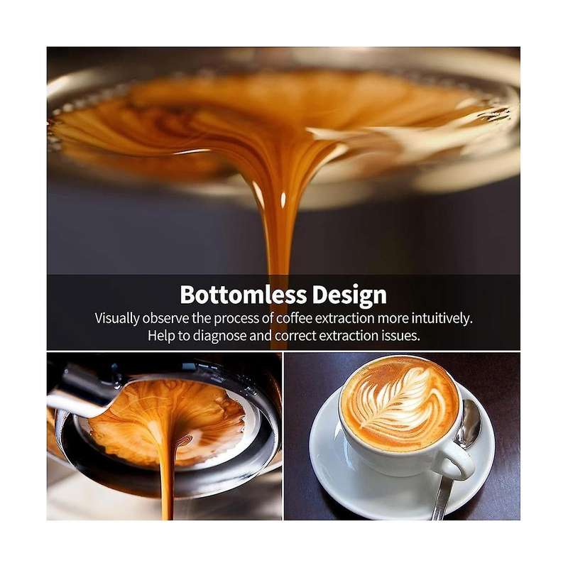 54mm Bottomless Portafilter, 3 Ears Espresso Portafilter with Filter Basket, for 8 Series Bes870/880