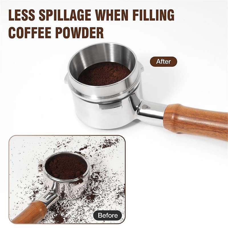 54mm Bottomless Portafilter,Professional Espresso Portafilter with Filter Basket,2Pack Screen and E
