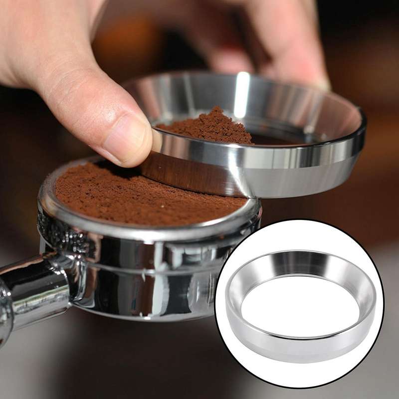 54mm Dosing Ring Stainless Steel Coffee Dosing Ring Espresso Dosing Funnel Coffee Protafilter Ring f