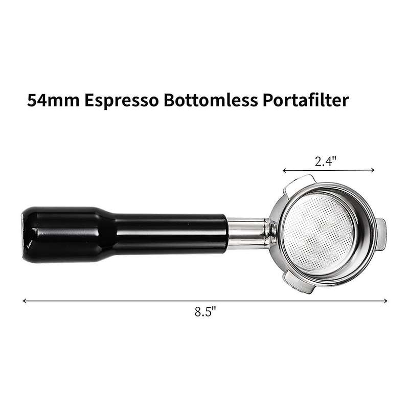 54mm Espresso Bottomless Portable Filter,Filter Basket & Solid Espresso Porta,for Espresso Machine