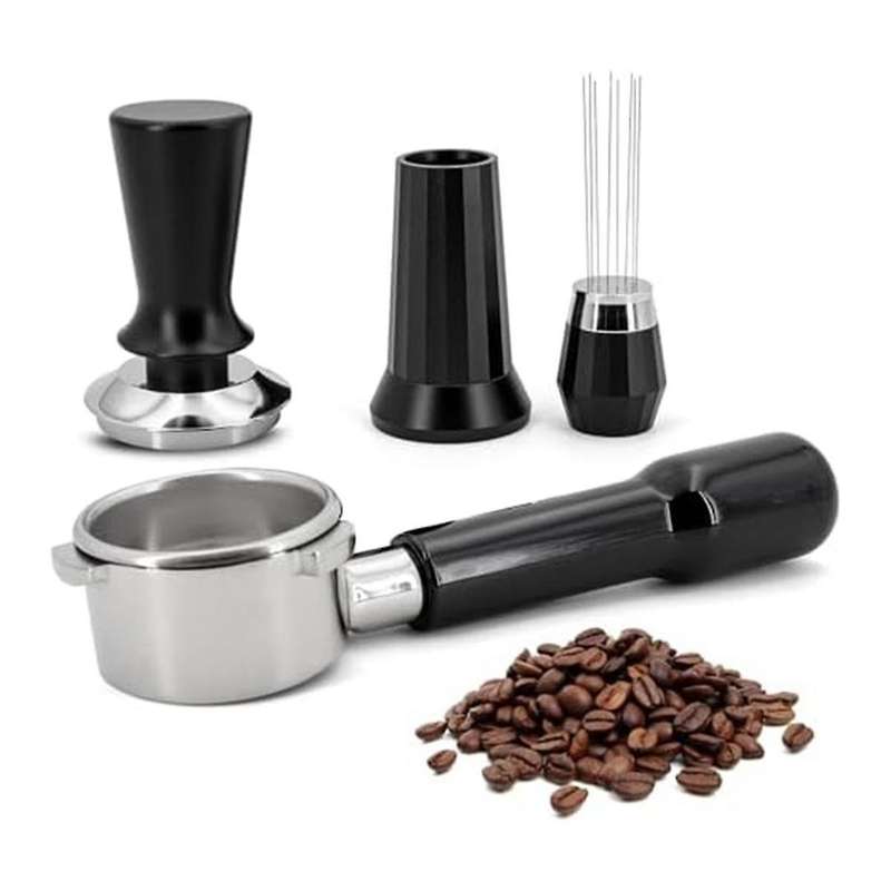 54mm Portafilter Espresso Kit Set -stainless Steel & Aluminum Alloy Wdt Tool & Precision Tamper with