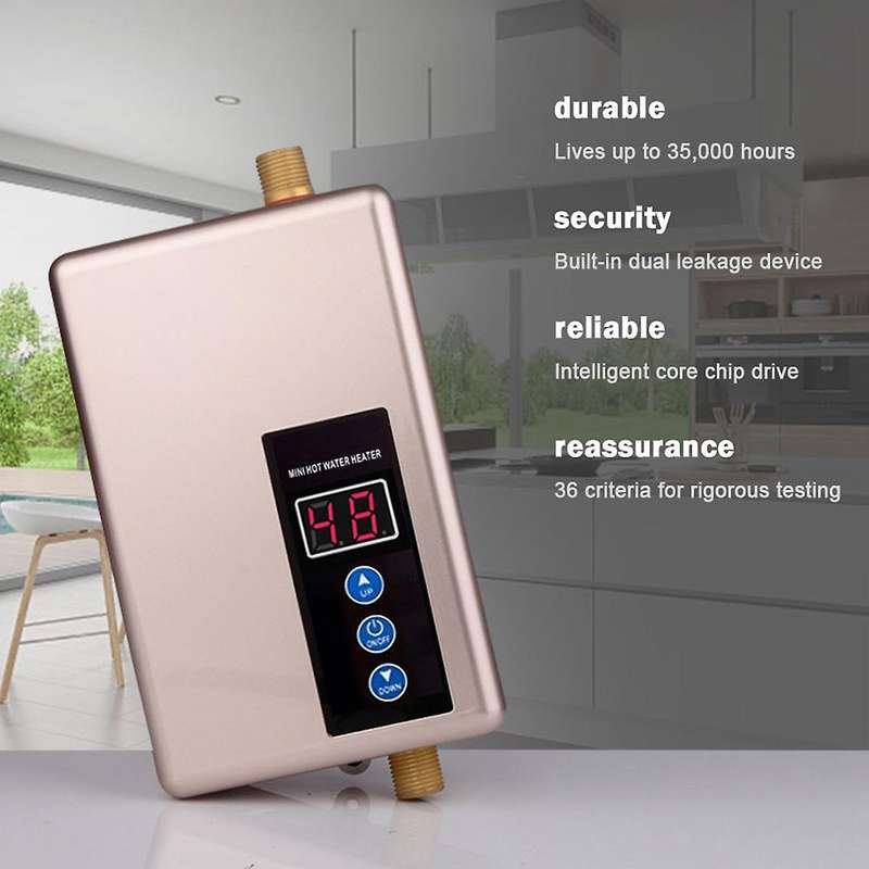 5500w Electric Water Heater 220v Instantaneous Tankless Inverter Water Heater Fast Heating Water Boi